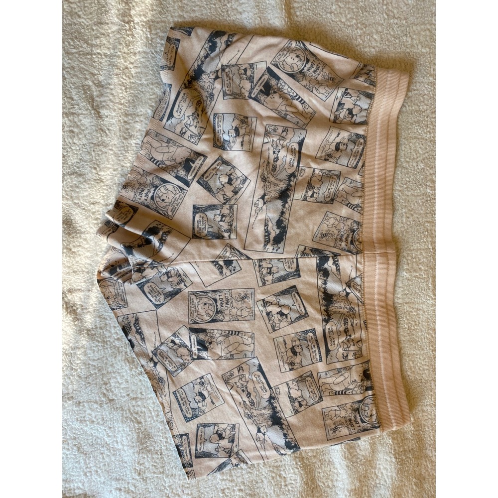 Disney Winnie the Pooh Comic Strip Lounge Shorts Peach Lily Plus Size 2X - Picture 2 of 3